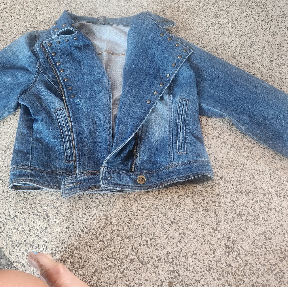 Ashley Stewart Blue Jean Jacket